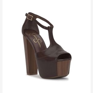 Wooden Platform Heels- 8